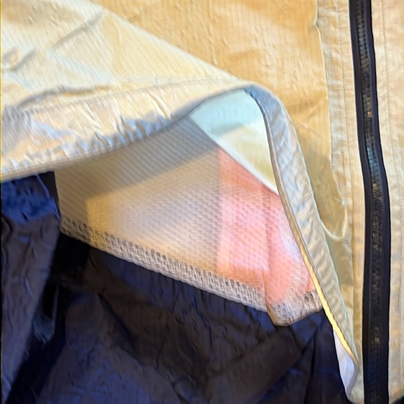 ASICS GoreTex 90s JACKET GRAY blue PINK ZIP UP nylon Windbreaker Golf Rain MEN L - Picture 9 of 16